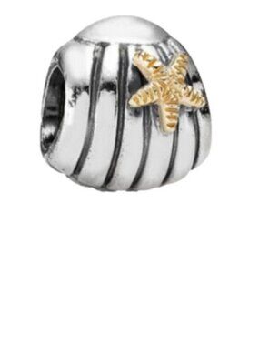 Pandora Sterling Silver + 14k Sea Shell Charm  790249